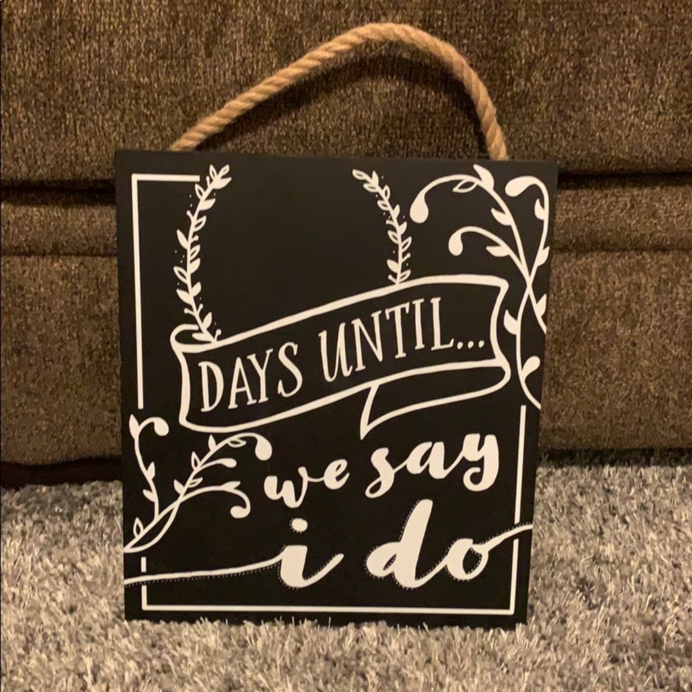 Wedding countdown sign